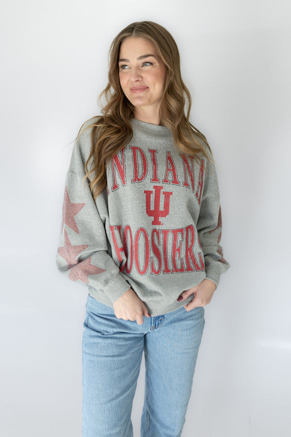 Indiana Wynn Star Sleeve OS Fleece Crew