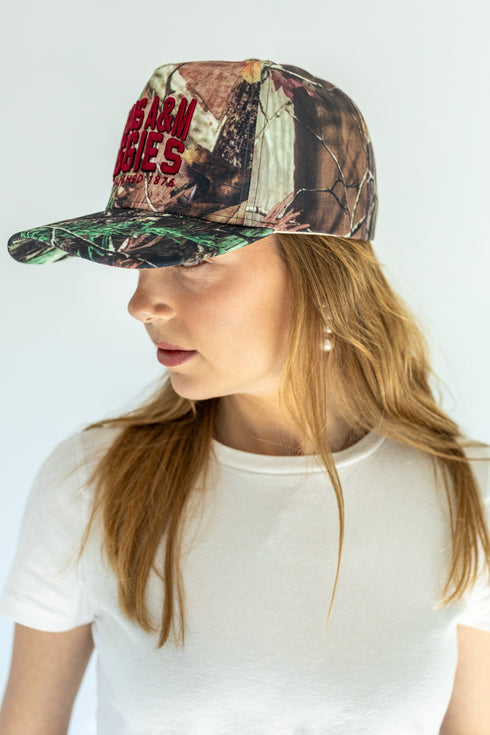 Texas A&M Brando Camo 5 Panel Canvas Baseball Hat