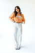 Tennessee Sunday Slate Striped Collar Fleece Crew