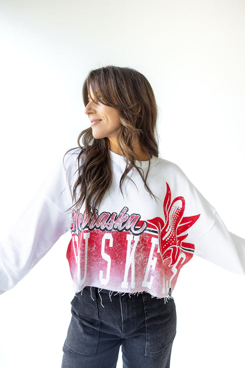 Nebraska Conway Crop Cropped Longsleeve