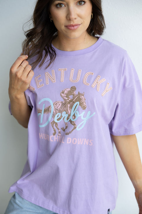 Kentucky Derby Social Stitch OS Band Tee