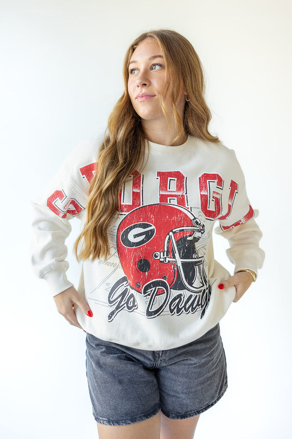 Georgia Homefield Lantern Sleeve Crew