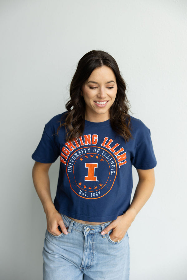 Illinois Sayler Star Heavyweight Crop Tee