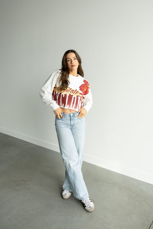 Iowa State Conway Crop Cropped Longsleeve