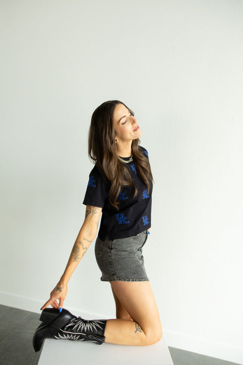 Kentucky Ritter Multi Color Heavyweight Crop Tee