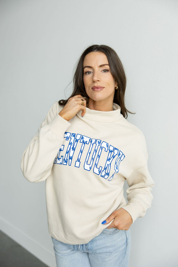 Kentucky Logo Fill Oversized Funnel Neck