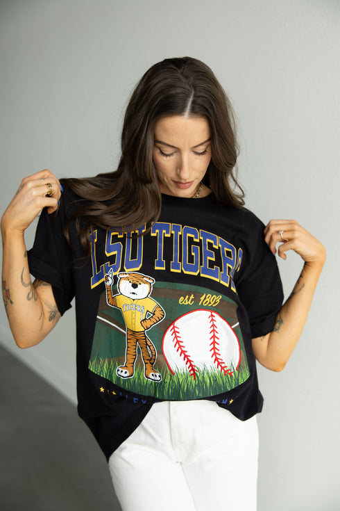 LSU Malone Multimedia Baseball OS Band Tee