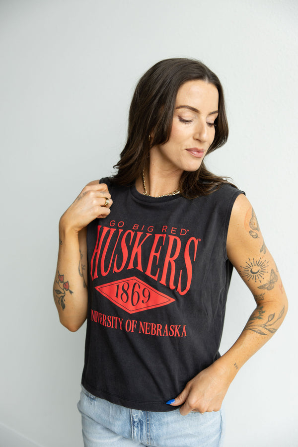 Nebraska Drake Diamond Jersey Muscle Tanks