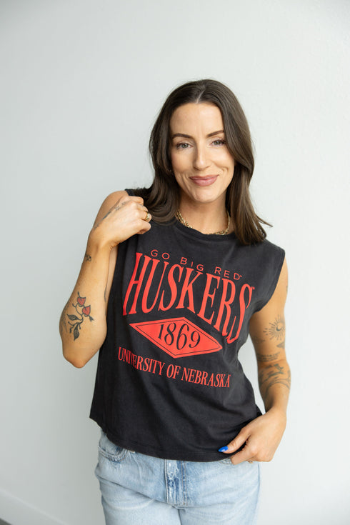 Nebraska Drake Diamond Jersey Muscle Tanks