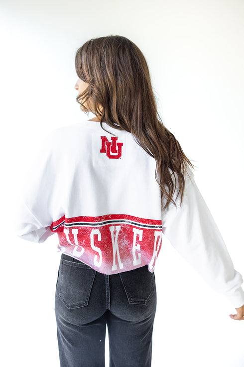 Nebraska Conway Crop Cropped Longsleeve