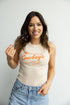 Oklahoma State Kelly Curve Full Length Ribbed Basic Tank