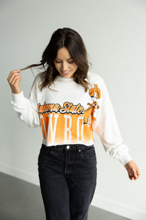 Oklahoma State Conway Crop Cropped Longsleeve
