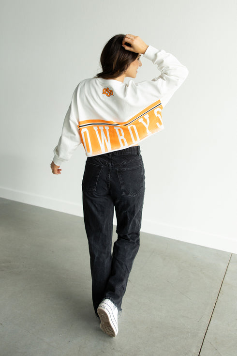 Oklahoma State Conway Crop Cropped Longsleeve