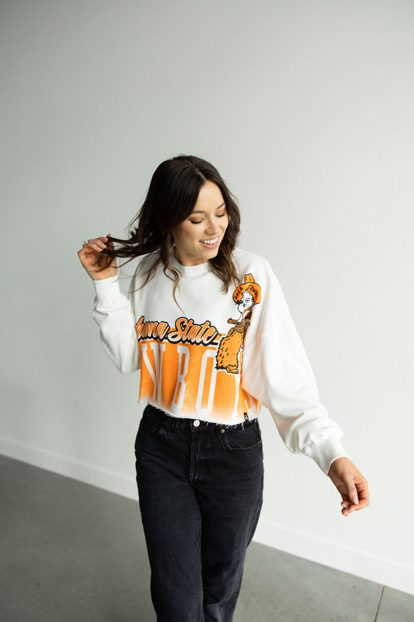 Oklahoma State Conway Crop Cropped Longsleeve