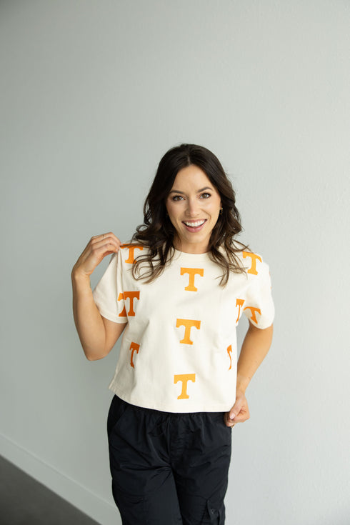 Tennessee Ritter Multi Color Heavyweight Crop Tee