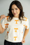 Tennessee Ritter Multi Color Heavyweight Crop Tee