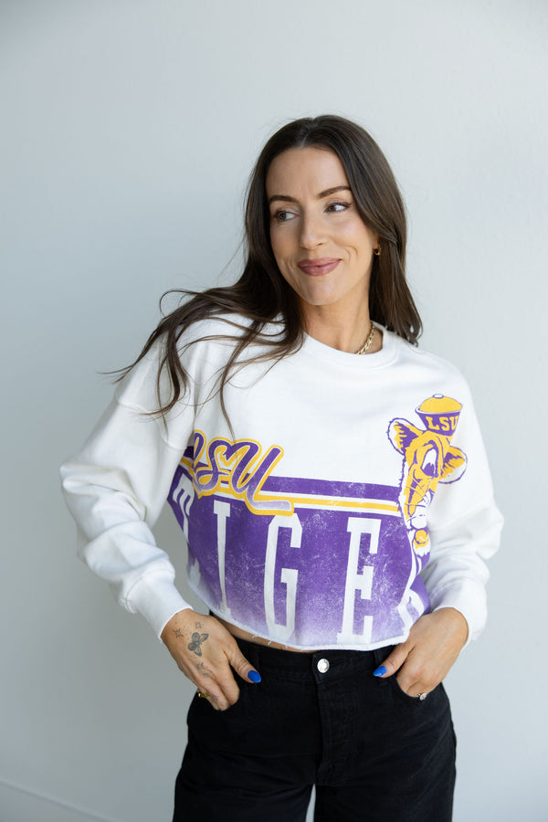 LSU Conway Crop Cropped Longsleeve