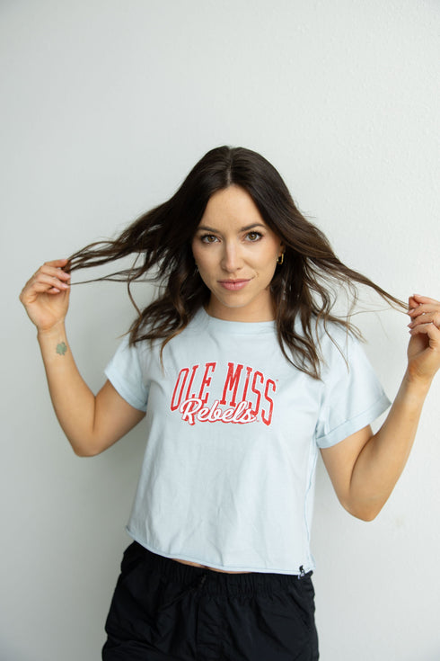 Ole Miss Epps Arch Cropped Cuffed Tee