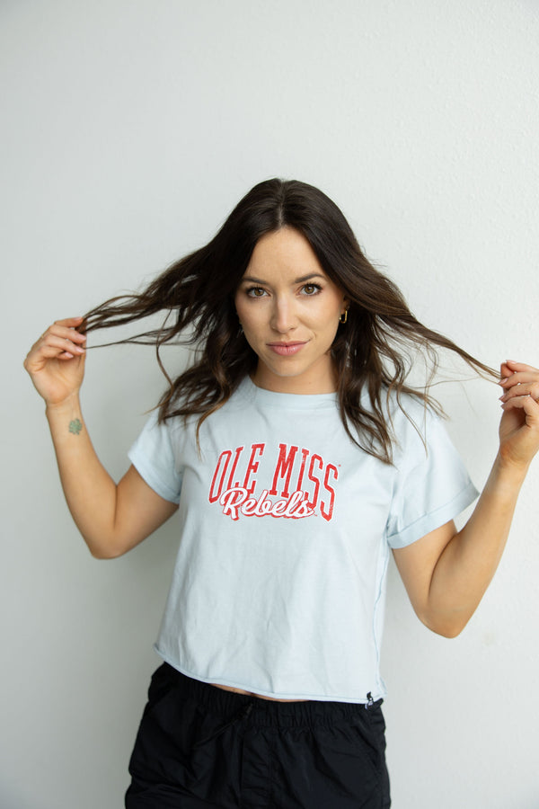 Ole Miss Epps Arch Cropped Cuffed Tee