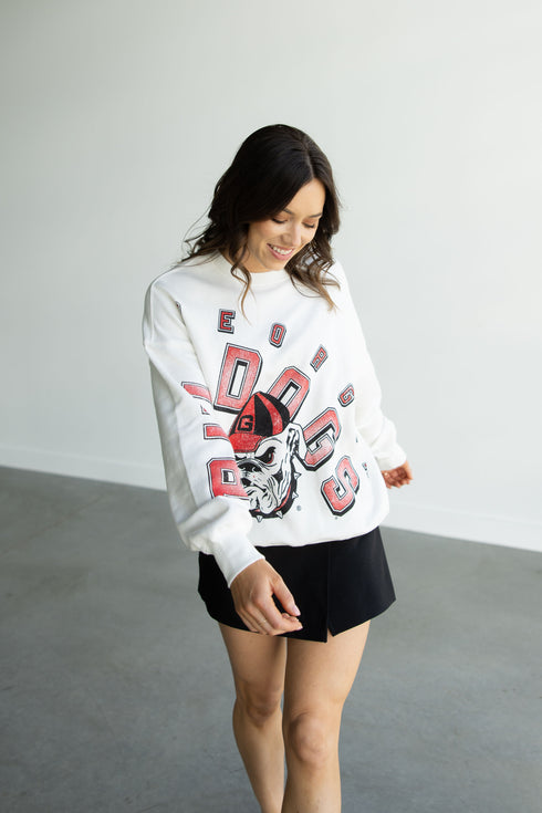 Georgia Bryant Bend Lantern Sleeve Crew