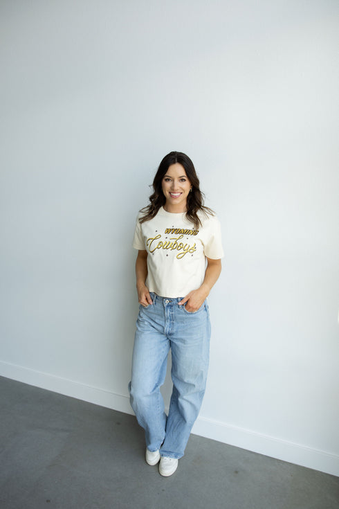 Wyoming Lasso Luxe Heavyweight Crop Tee