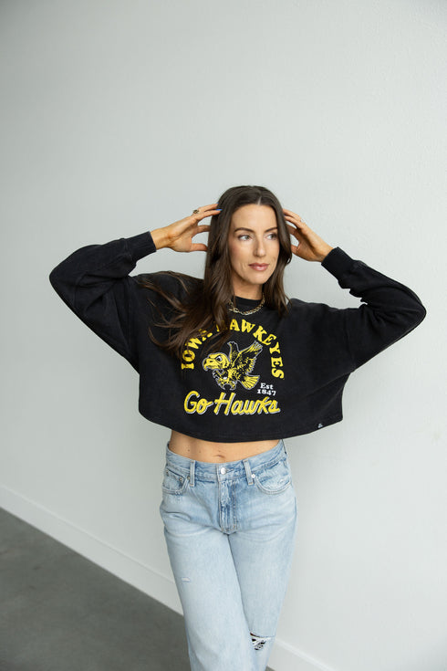 Iowa Archival Arch Cropped Corded Crew