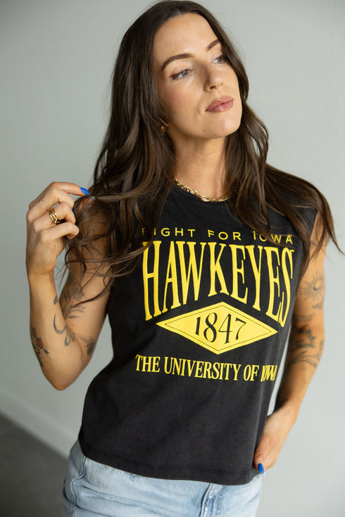 Iowa Drake Diamond Jersey Muscle Tanks