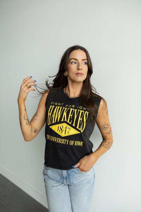 Iowa Drake Diamond Jersey Muscle Tanks