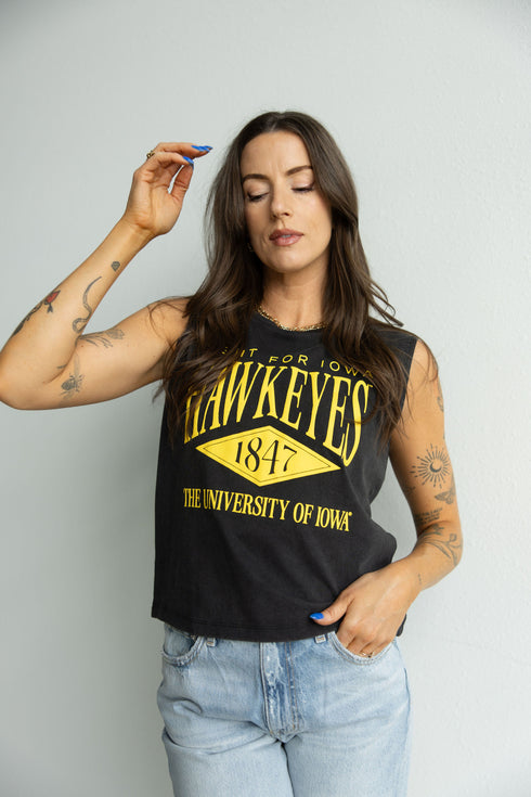 Iowa Drake Diamond Jersey Muscle Tanks