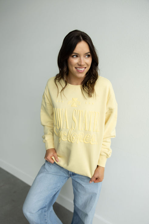 Iowa State Perry Puff Lantern Sleeve Crew