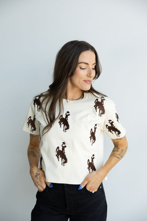 Wyoming Ritter Multi Color Heavyweight Crop Tee