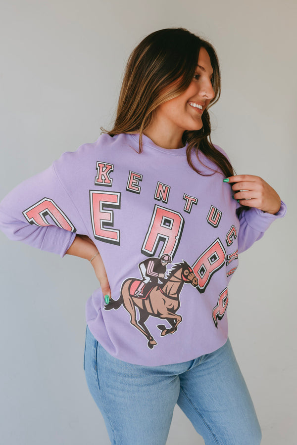 Kentucky Derby Bryant Bend Lantern Sleeve Crew