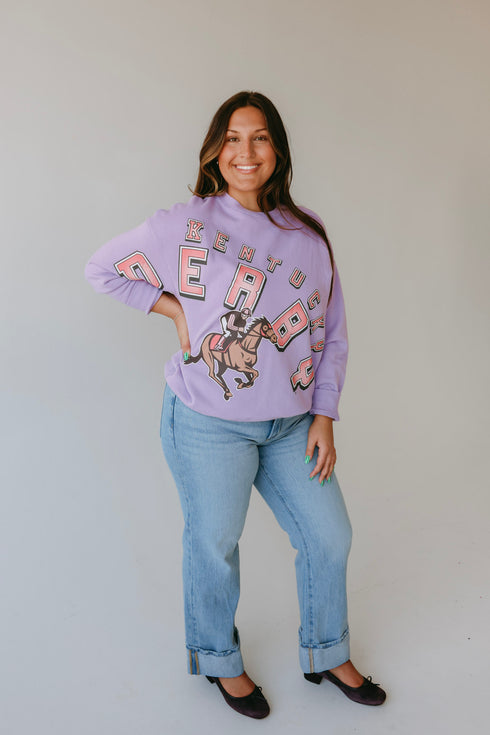 Kentucky Derby Bryant Bend Lantern Sleeve Crew