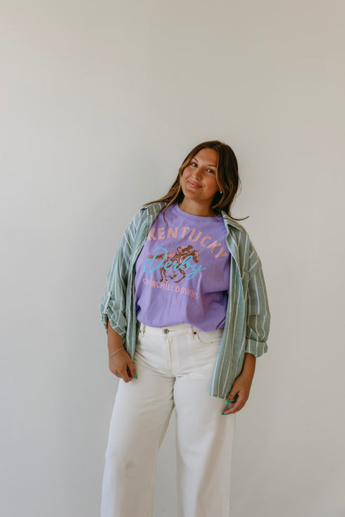 Kentucky Derby Social Stitch OS Band Tee