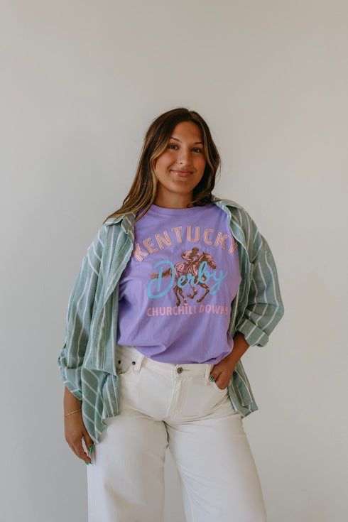 Kentucky Derby Social Stitch OS Band Tee
