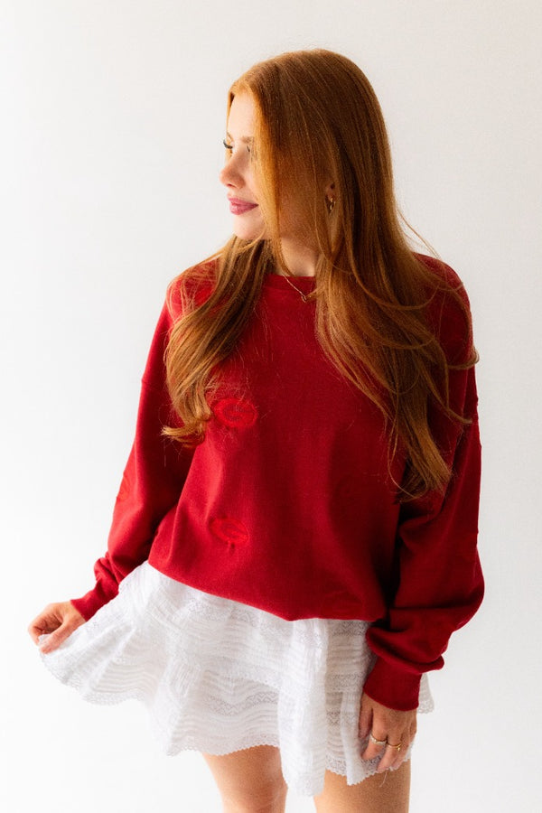 Georgia Ritter-Repeat Lantern Sleeve Crew