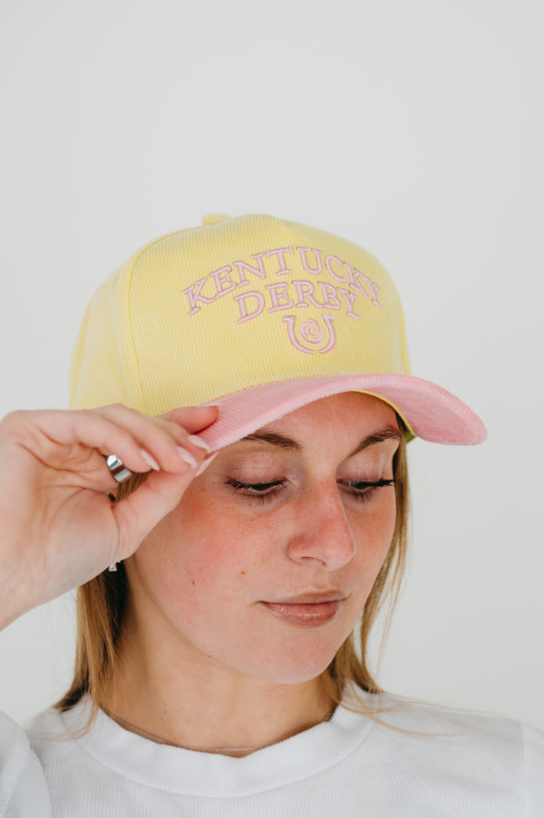 Kentucky Derby Duo Toned Vintage Corduroy Hat