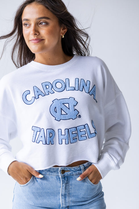 North Carolina Perkins Chenille Cropped Longsleeve