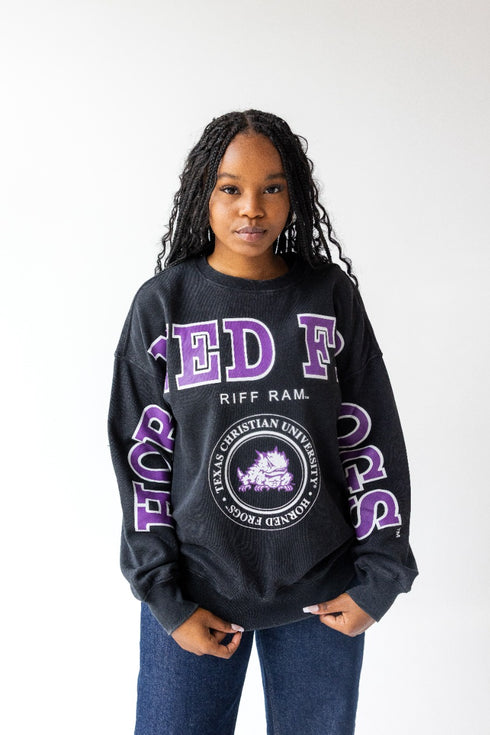 TCU Philly Split Lantern Sleeve Crew