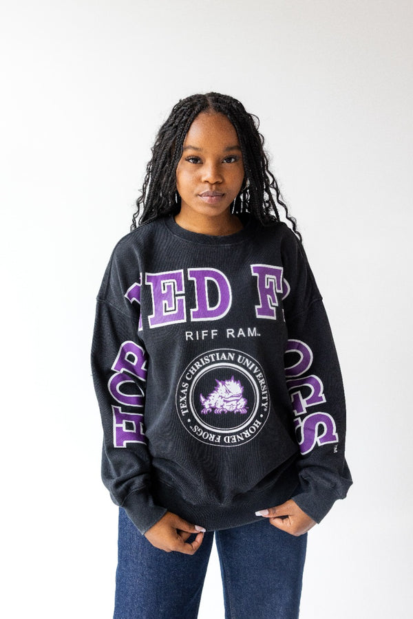 TCU Philly Split Lantern Sleeve Crew
