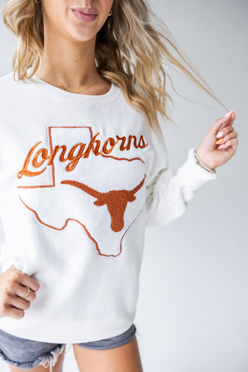 Texas Mascot Chenille Comfort Crewneck