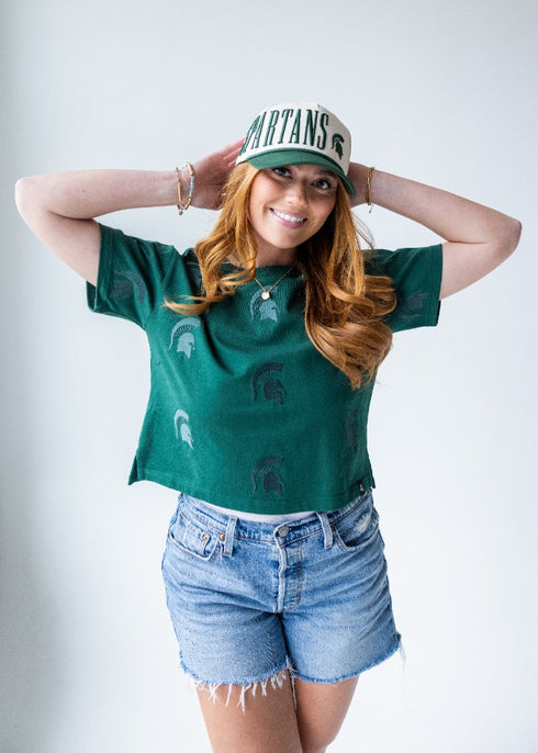 Michigan State Ritter Repeat Heavyweight Crop Tee