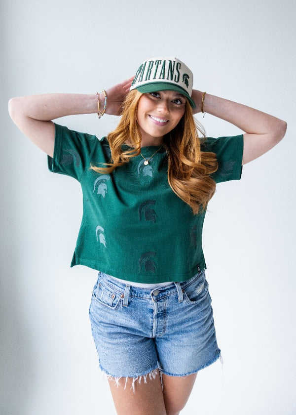 Michigan State Ritter Repeat Heavyweight Crop Tee