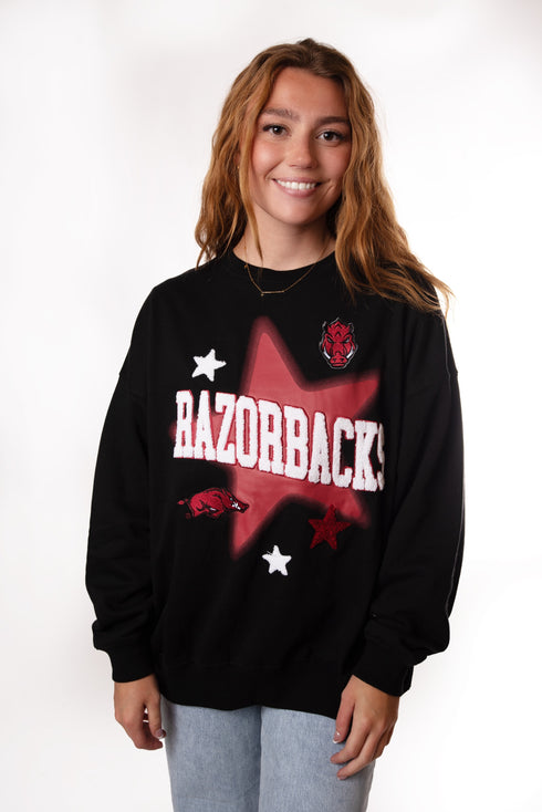 Arkansas Aura Multimedia OS Fleece Crew
