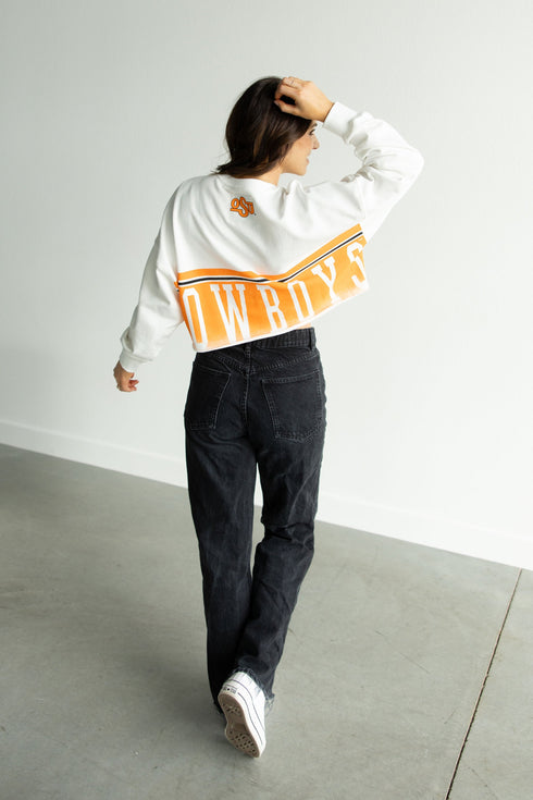 Oklahoma State Conway Crop Cropped Longsleeve