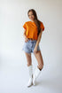 Texas Ritter Repeat Cropped Cuffed Tee