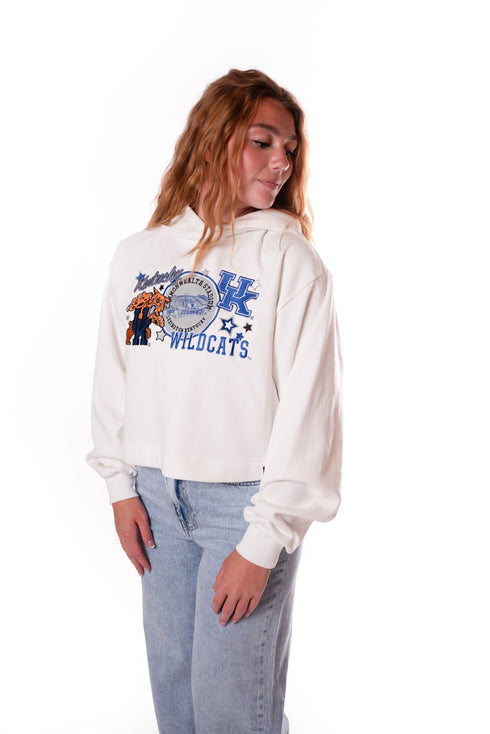 Kentucky Layer Patch Luxe Crop Hoodie