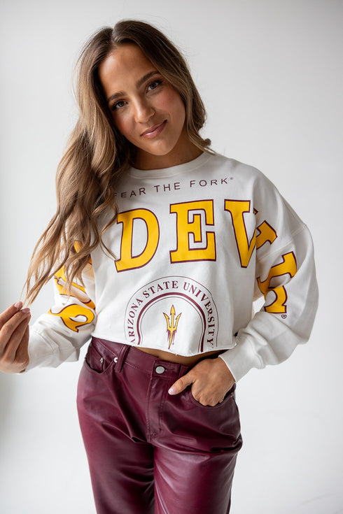 Arizona State Phipps Split Sleeve Cropped Longsleeve