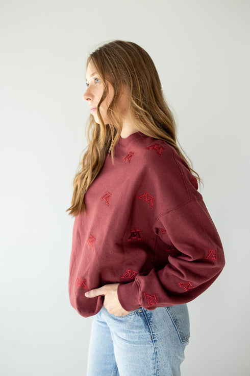 Minnesota Ritter Repeat Lantern Sleeve Crew