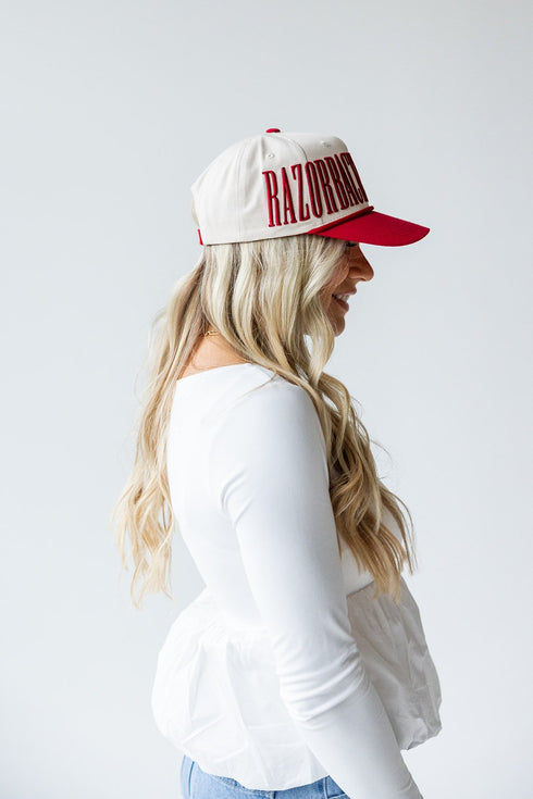 Arkansas Saturday Stretch 5 Panel Canvas Baseball Hat